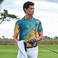 thumbnail image 3 of Yiaed Abstract Night Sky TreePrint Men's Short Sleeve Polo Shirt,Golf Polo for Men Three-Button Golf Shirt Athletic Casual Collared T-Shirt- X-Large, 3 of 7