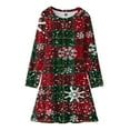 thumbnail image 3 of Gunia Toddler Girl Christmas Dress Baby Spring Autumn Print Ruffle Long Sleeve Holiday Size 6-7 Years, 3 of 6