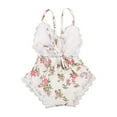 thumbnail image 3 of Dewadbow Newborn Kids Baby Girls Clothes Floral Outfits Set Lace Jumpsuit Romper Playsuit, 3 of 5