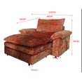 thumbnail image 4 of 51.5" Oversized Accent Chair with Ottoman, Upholstered Chaise Lounge Chair with Deep Seat, Comfy Chenille Single Sofa Armchair for Living Room Apartment Office, Orange, 4 of 6