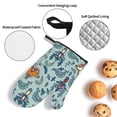 thumbnail image 5 of XMXT Heat Resistant Oven Mitts and Pot Holders Sets, Persian Carpet Blue Pattern Oven Mitt Hot Pads Kitchen Cooking BBQ Gloves, 4 Pcs, 5 of 8