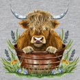 thumbnail image 3 of CafePress - Highland Cow Sitting In A Metal Women's Baseball T Shirt - Womens Baseball Tee, 3 of 4