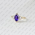 thumbnail image 3 of Marquise Amethyst Engagement Ring, Opal And Diamond Wedding Ring, Prong Set Handmade Ring, 925 Starling Silver Stackable Ring, Anniversary Gift For Wife,, 3 of 3