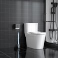 thumbnail image 5 of Juego de escobillas de baño dos en uno para madre e hijo | 3 cepillos de limpieza de baño de plástico negro | Cepillo para hendiduras de cabeza plana para inodoros, lavabos, bañeras | Anti-enredo, 5 of 5