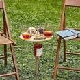 thumbnail image 1 of Outdoor Wine Table-Outdoor Wooden Folding Wine Table-Wine Glass Rack Bottle and Glass Holder Desktop Foldable Table, 1 of 9