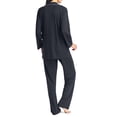 thumbnail image 3 of Fishers Finery Women's EcoFabric Full Length Pajama Set; Long Sleeve NEW FABRIC (Black, L), 3 of 5