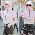 thumbnail image 4 of Fewfanhot Full Coverage UPF Sun Hood Hat, Integrated Face Neck Shoulder Protective Sun Visor Hat Breathable Outdoor Cycling Sun Cover, 4 of 6