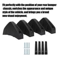 thumbnail image 4 of 4pcs Rear Bumper Lip Spoiler Protective Trim Black Maintenance Replacement Universal, 4 of 5