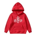 thumbnail image 1 of MEZZALL Sweat à Capuche Sport à Manches Longues Imprimé Mignon Décontracté pour Garçons et Filles, Rouge, 3-4 Ans, 1 of 4