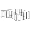 thumbnail image 5 of vidaXL Dog Kennel Steel Outdoor Puppy Enclosure Cage Black/Silver Multi Sizes, 5 of 43