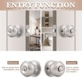 thumbnail image 2 of Door Knob,Stainless Steel Ball Door Knobs,Exterior/Interior Door Locks for Bedroom or Bathroom, 2 of 7
