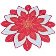 thumbnail image 2 of Red and Gold Star Poinsettia Doily/ Table Topper (23" RD), 2 of 5