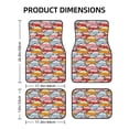 thumbnail image 2 of Sikiie Cute Cars Car Foot Mat Set of 4 Pieces Basics Universal Fit Rubber Carpet Floor Mats For Car SUV Van & Truck, 26.8"L x 17.3"W (Front), 13"L x 17.3"W(Rear), 2 of 6