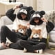 thumbnail image 1 of Pijama de pareja de ratones para hombre y mujer, de forro polar coral, grueso y acolchado, de franela de invierno, conjunto para el hogar, 1 of 5