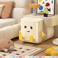 thumbnail image 2 of fastboy Slim Trash Can With Lid Savior Of Small Homes Mini Modeling Proof Easy To Clean Mülleimer Mit Deckel milky white DIYceiling12L, 2 of 5