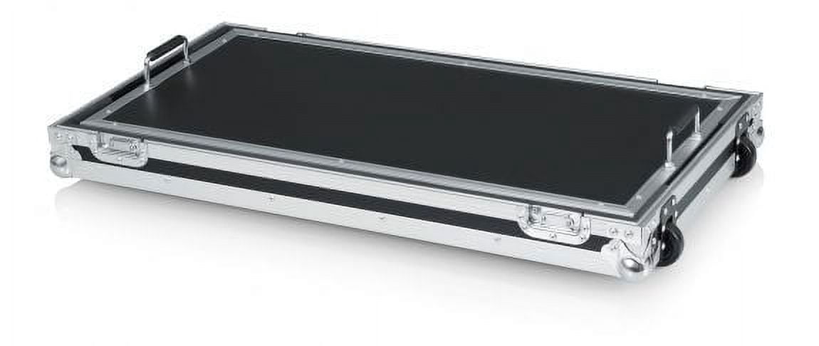 Extra Large G-TOUR Pedal Board and Flight Case for 20-25 pedals. Removable 34"x17" Pedal Surface and Inline Wheels
