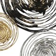 thumbnail image 4 of DecMode Gold Metal Plate Wall Decor with Textured Pattern, 4 of 9