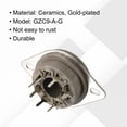 thumbnail image 4 of 8pin PCB Tube Socket Ceramics, Vacuum Tube Protect Tube Socket Brown for 12AX7, 12AU7 Tube Pack of 5,GZS8-F1-G, 4 of 5