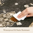 thumbnail image 5 of Brown 8x10 Living Room Area Rug,Washable Vintage Carpet Non Slip Indoor Rug, Retro Traditional Accent Throw Low Pile Large Rug for Farmhouse, Office, Bedroom, Dining Room., 5 of 10