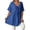 Blue, variant on Women Flowy V Neck Short Sleeve Polka Dot Boho Vacation Beach Loose Plus Size Tops Blouse, Pink XL