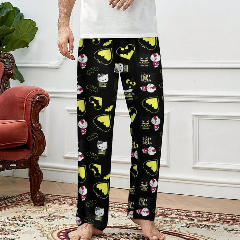 Hello Kitty Batman Pajamas Pants Women Autumn Winter Warm Flannel Lounge Sleep Bottoms Pajama Pants Halloween Christmas 3XL Walmart