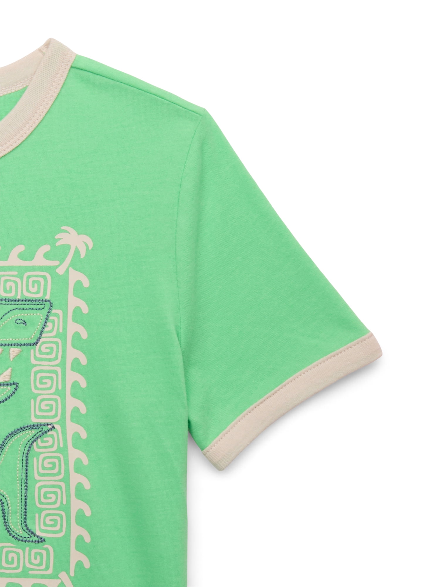 365 Kids by Garanimals Boys Mix and Match Graphic Ringer Tee with Short Sleeves, Sizes 4-10