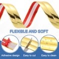 thumbnail image 3 of Uxcell Wall Corner Protector Trim Molding, 0.79 inch x 3.2ft Peel and Stick, Gold, 3 of 6