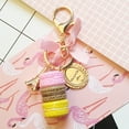 thumbnail image 3 of SPRING PARK Macaron Cake Pendant Car Key Ring Keychain Alloy Holder Bag Purse Accessory Gift, 3 of 6