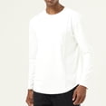 thumbnail image 2 of Men's Long Sleeve T-Shirt Nylon Spandex Quick Dry Running Top Athletic Training Shirt Moisture Wicking Workout Tee Breathable Gym Fitness Casual | Zenithor,White L, 2 of 6