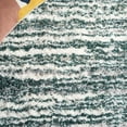 thumbnail image 6 of SAFAVIEH Fontana Danny Abstract Shag Area Rug, Green/Ivory, 5'3" x 7'6", 6 of 7