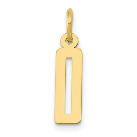 Ice Carats 14kt Yellow Gold Small Elongated 0 Pendant Charm Necklace Ice Carats 14kt Yellow Gold Small Elongated 0 Pendant Charm Necklace Sport Fine Jewelry Ideal Gifts