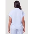 thumbnail image 4 of Women's Plus Size Striped Crepe Knit Tie Front Shirt, 4 of 4