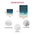 thumbnail image 7 of Blue Waves Kitchen Dish Towels for Drying Dishes Set of 2, Rustic Abstract Beach Ombre Stripes Art Waffle Weave Microfiber Hand Tea Bathroom Towels Quick Dry & Absorbent Towel 15.7x23.6, 7 of 7