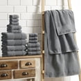 thumbnail image 4 of Modern Threads Aircloud 18-Piece Cotton Bath Towel Set, Charcoal, 4 of 4
