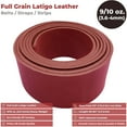 thumbnail image 2 of ELW 9-10 oz. 3.6-4mm Red Straps, Belts, Strips 4"x72" 10.2x183cm - Belt Grade Latigo Leather for Cowhide Heavy DIY Craft - Pet Collars, Blanks, Accessory, Jewelry, Key Chains, 2 of 9
