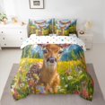 thumbnail image 2 of Manfei Wild Elk Deer 7-Piece Bedding Comforter Set,Colorful Floral King Bedding Sets,Natural Scenery Bed Sheets For Girls Kids,Breathable Home Decor Reversible, 2 of 8