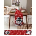 thumbnail image 4 of Table Runner 60 Inches Long for Kitchen Dining, Christmas Dresser Scarf Farmhouse, Dining Table Decorations for Wedding/Parties, Red Snowman Pine Cones Xmas Winter Snowflake 13 x 60 In, 4 of 9