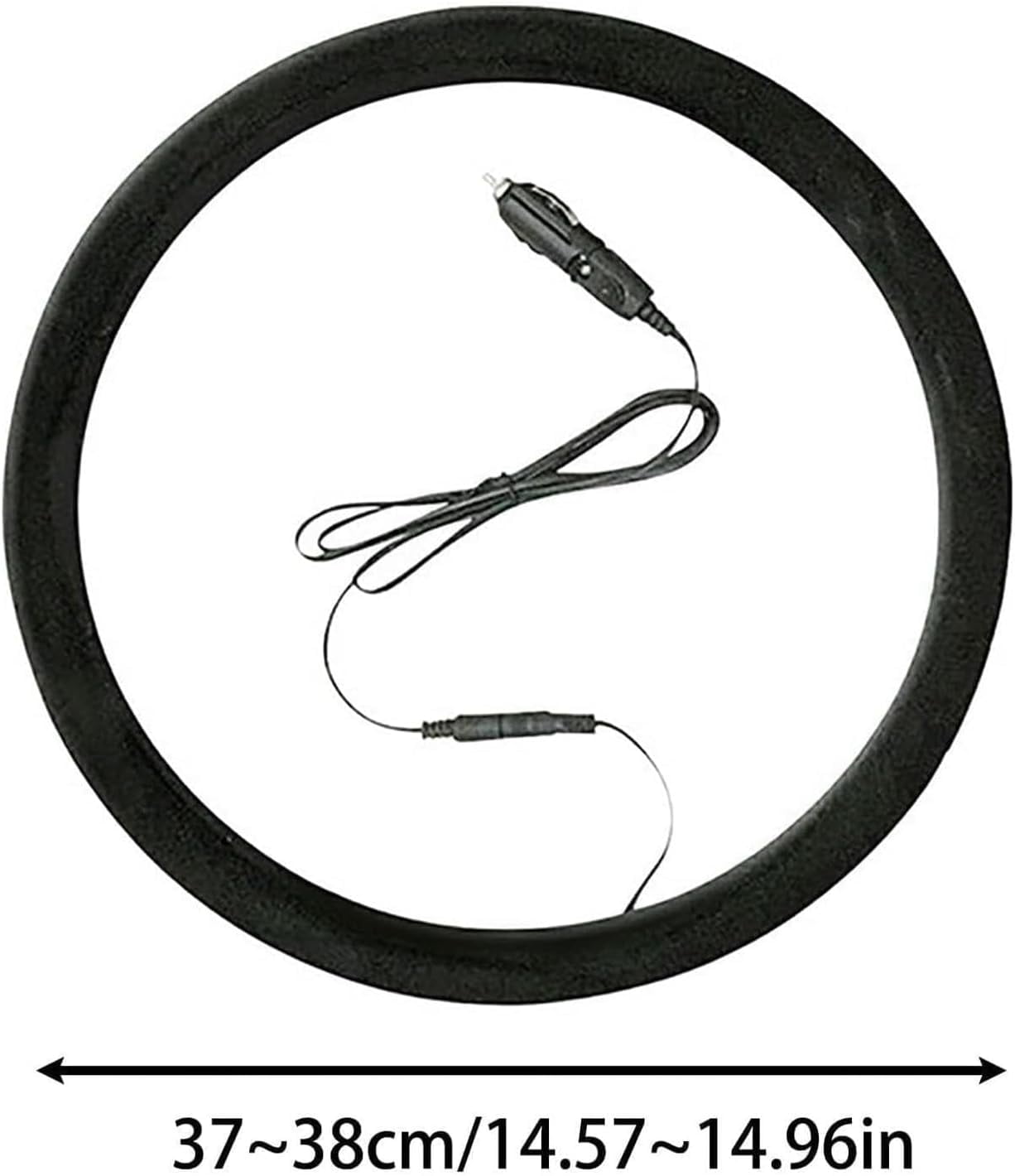 Heated Steering Wheel Cover, 38 CM Vehicle Hand Warming Steering Wheel Protector, Quick Heating Automatic Temperature Control for Vehicles Trucks Vans SUVs