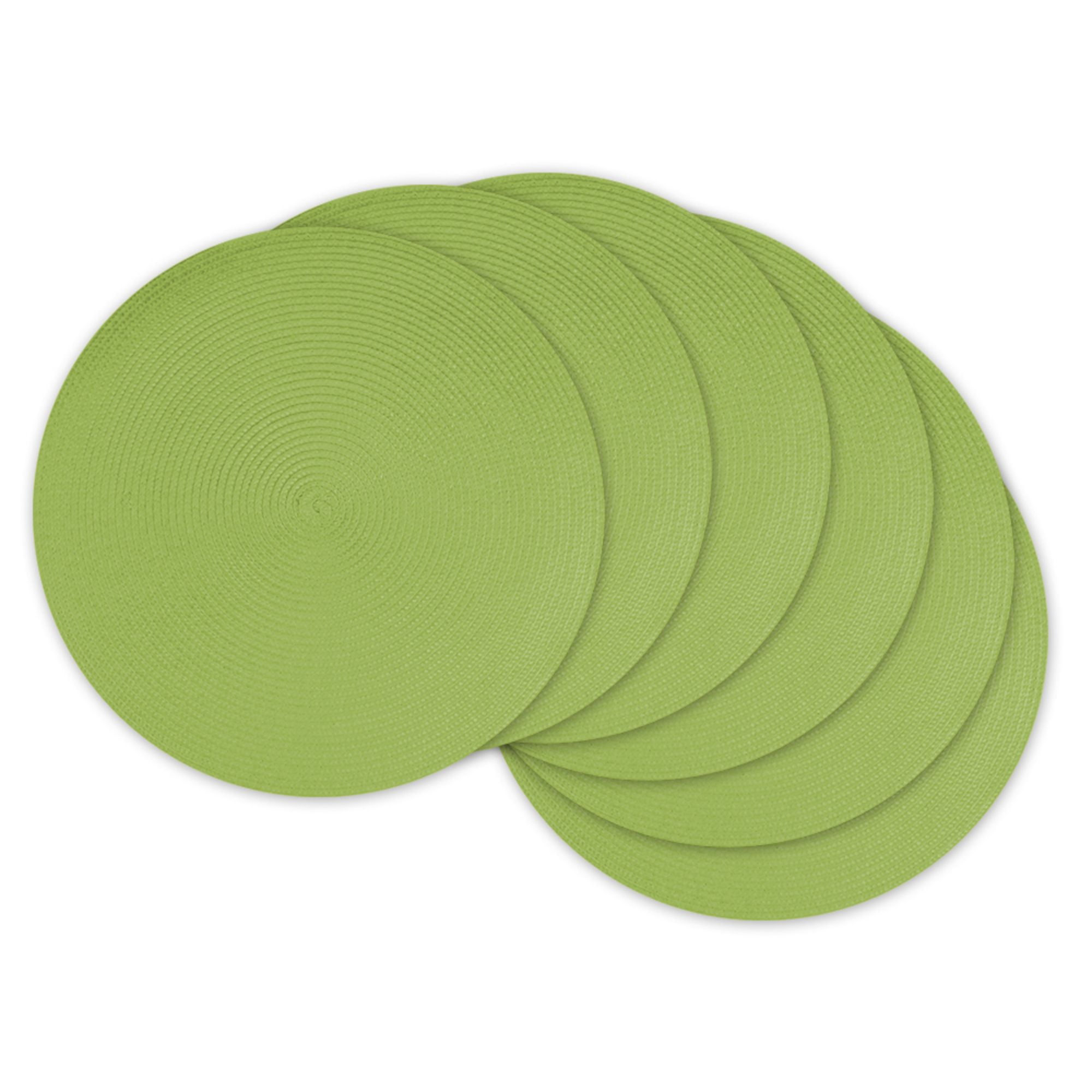 Lime Green Round Placemat and Coaster Set