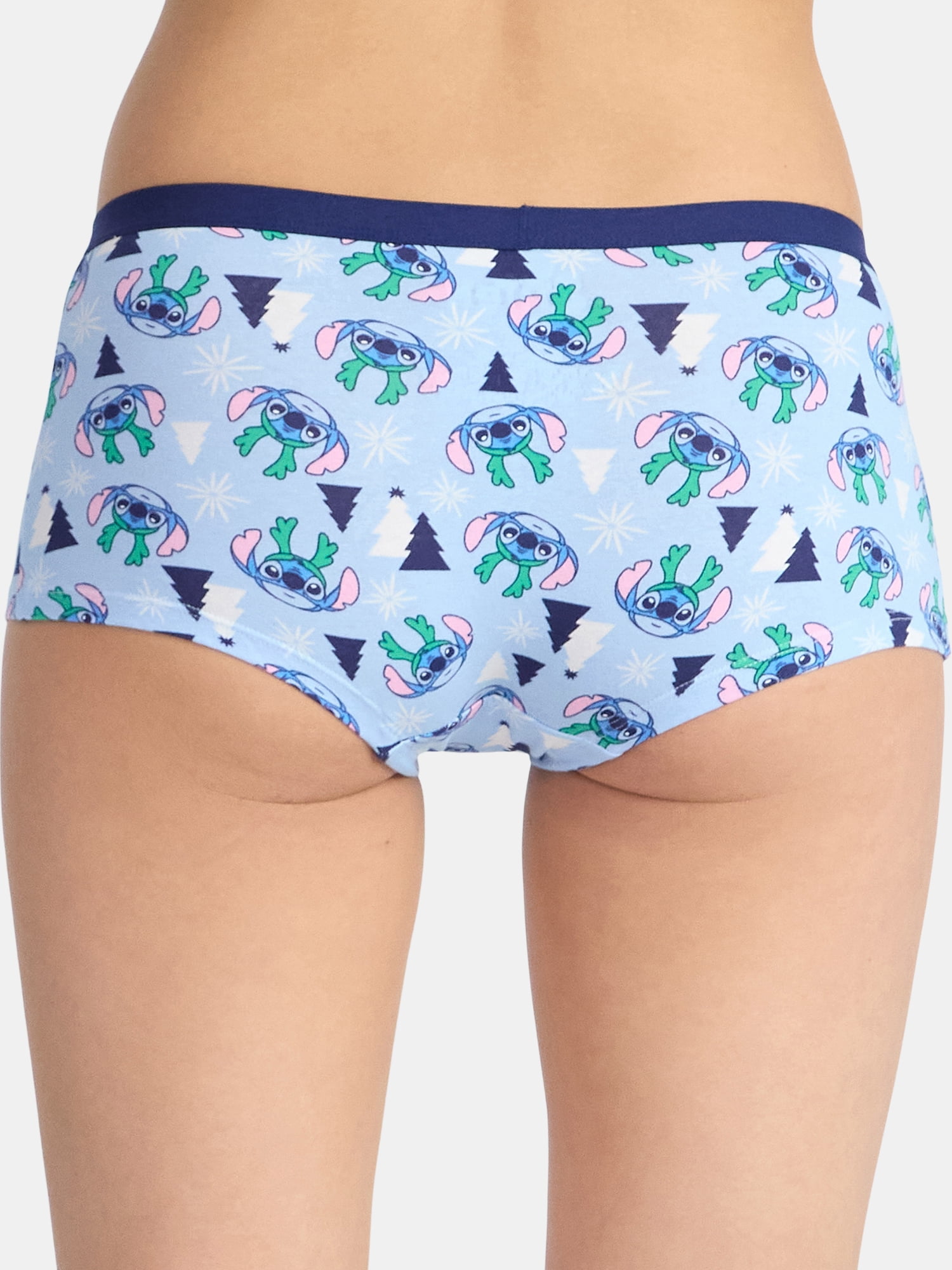 Disney Stitch Women's Christmas Boyshort Panties, 3-Pack, Sizes S-XXL