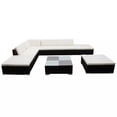 thumbnail image 5 of vidaXL 8 Piece Patio Lounge Set with Cushions Poly Rattan Brown, 5 of 8