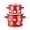 Polka Dot, variant on Novomoskovsjka Posuda Red White Polka Dot Cylindrical Enamel Pot with Lid Set of 2 pcs 2.1 Qt (2 L)/4.8 Qt (4.5 L) Enameled Steel Stockpots Cooking Pot Induction Pot Kitchen Pot Stock Pot Soup Pot