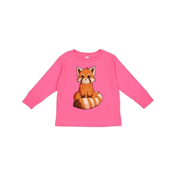 Inktastic Red Panda T-shirt Boys or Girls Long Sleeve Toddler T-Shirt