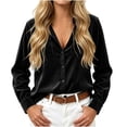 thumbnail image 5 of Antinious Women Long Sleeve Collared Button Pocket Solid Loose Stylish Corduroy Cardigan, 5 of 5