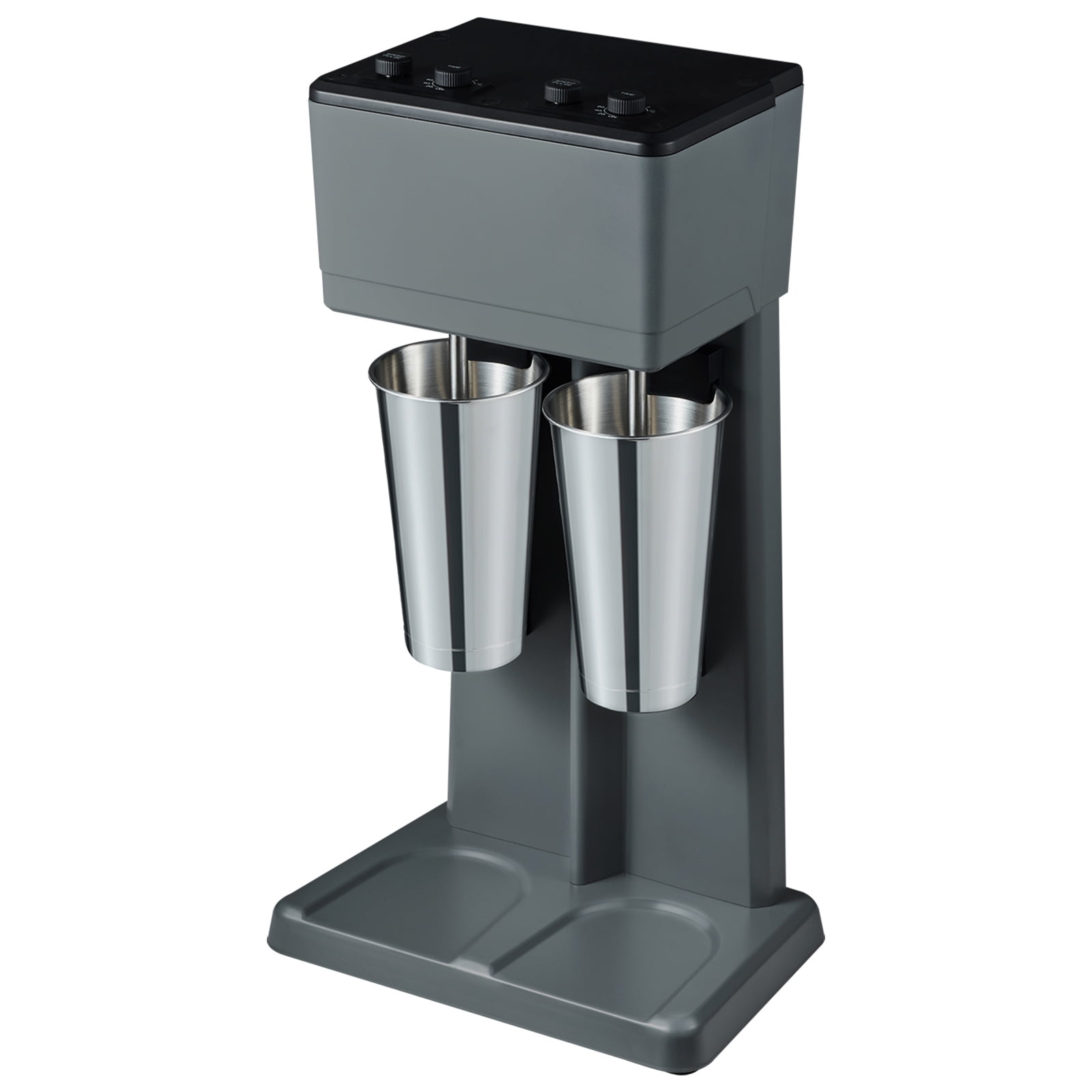 VEVOR Commercial Milkshake Machine, 375W Dual Head Milkshake Maker Mixer, 3-Speed Drink Blender Machine, Includes 2 Pack 820ml Stainless Steel Cups