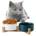 thumbnail image 4 of Juego de 2 Elevados de Cerámica para Gato Comedero para Mascotas Y verde Zulema Comedero para mascotas, 4 of 7