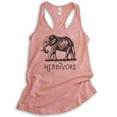 thumbnail image 1 of Herbivore Elephant Tank Top, Ladies Racerback Tank Top, Herbivore Tank, Vegan Veganism Tank, Animal Tank, Desert Pink, Medium, 1 of 3