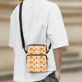 thumbnail image 3 of FUIALDOLG Thanksgiving Crossbody Bag Featuring Pumpkin Leaf Print, Lightweight Polyester Satchel for Women, Daily Travel and Cellphone Carry, 3 of 7