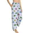 thumbnail image 2 of Uemuo Sea Turtle Whale Pattern Women's Wide Leg Palazzo Lounge Pants with Pockets Light Weight Loose Comfy Casual Pajama Pants-XX-Large, 2 of 9