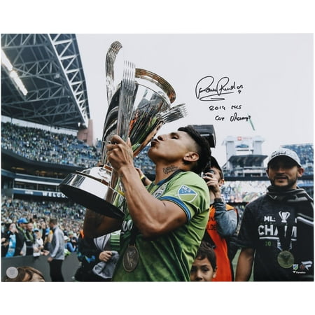 Raul Ruidiaz Seattle Sounders Autographed 16" x 20" 2019 MLS Cup Celebrating Photograph with "2019 MLS Cup Champ" Inscription - Fanatics Authentic Certified